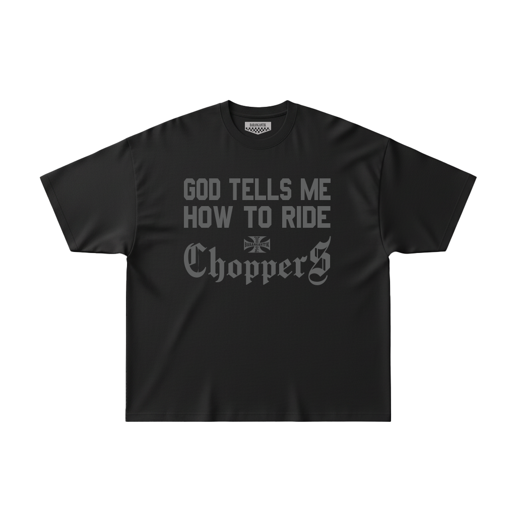 Barangantik T Shirt Chopper Collection God Chop Black