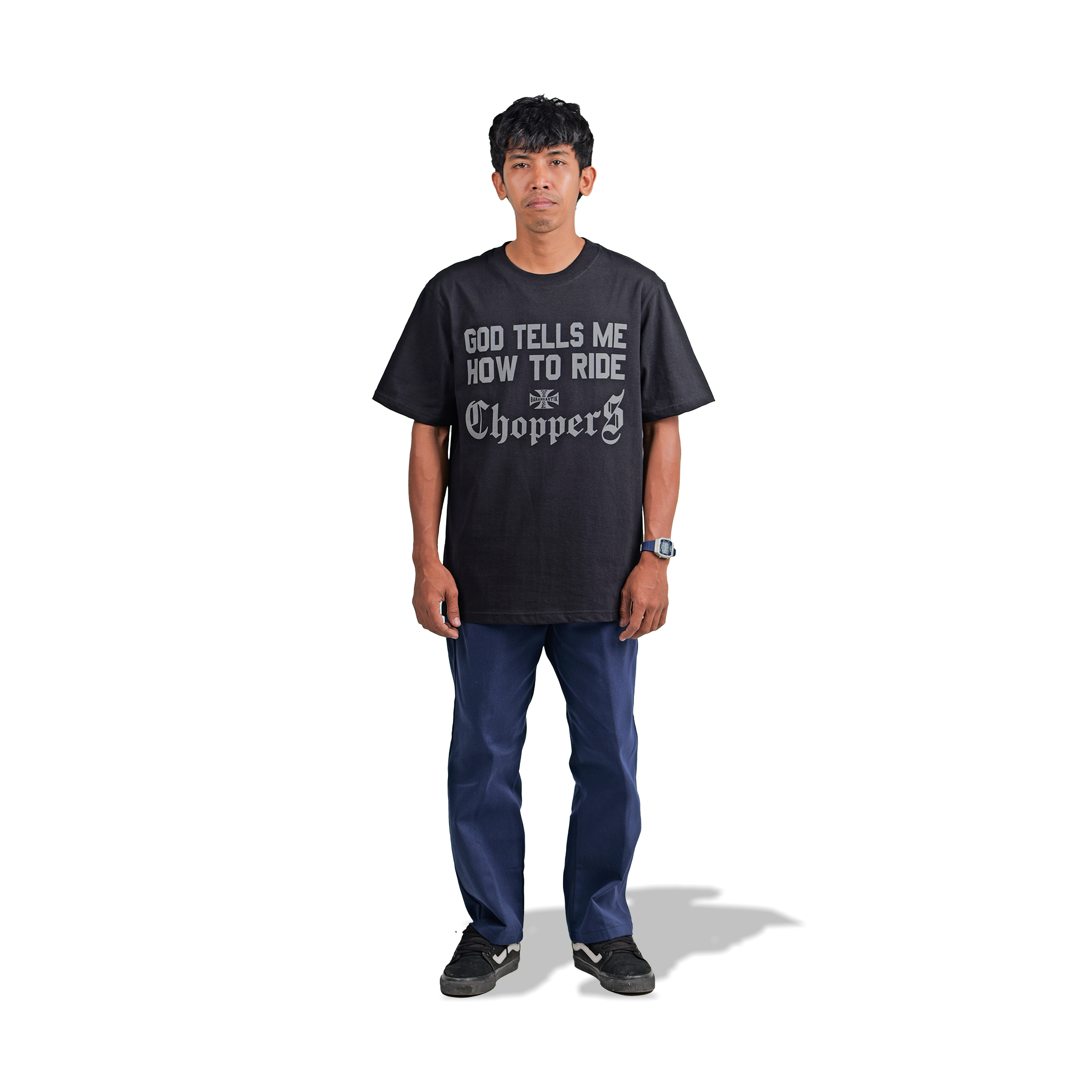 Barangantik T Shirt Chopper Collection God Chop Black
